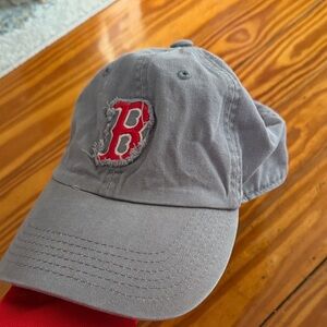 Boston Red Sox Gray Cap with Red B Distressed Logo
